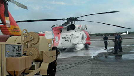 TAWS next to coast guard helicopter