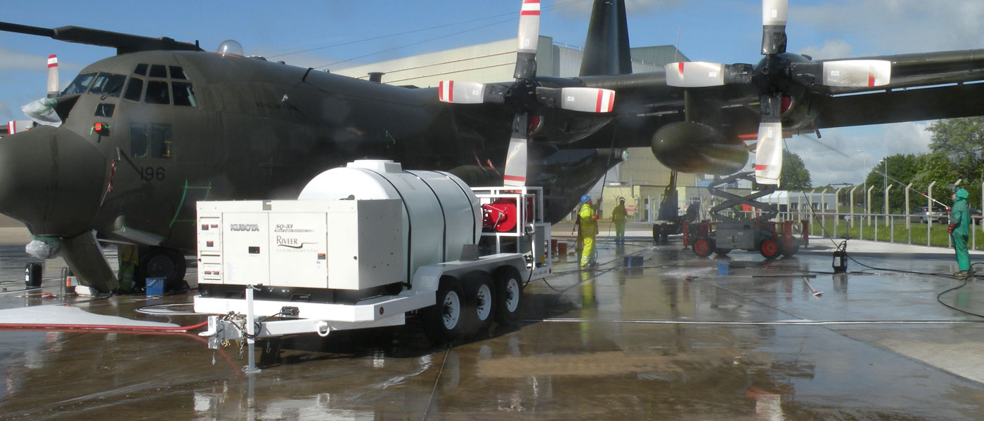 ARC next to a military aircraft