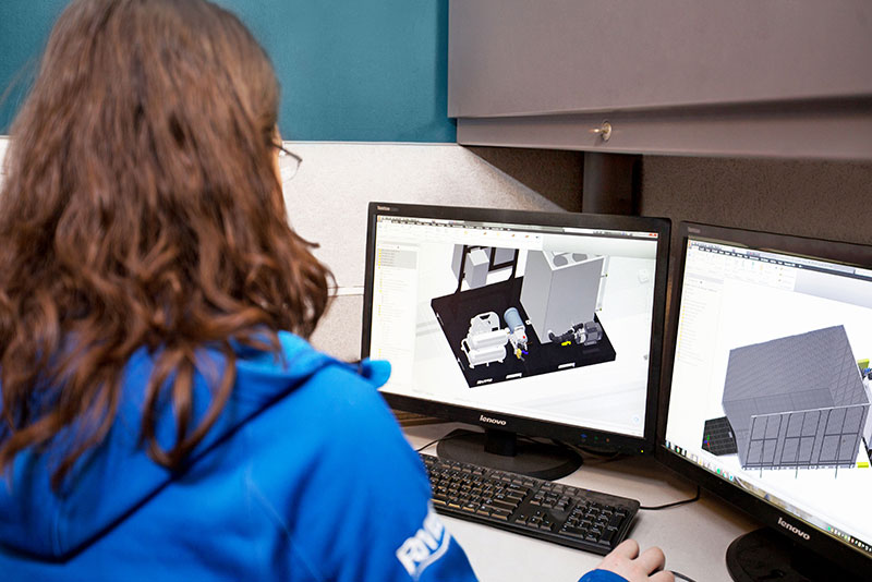 employee on computer