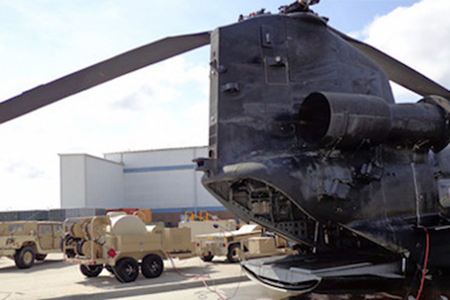TAWS next to military equipment