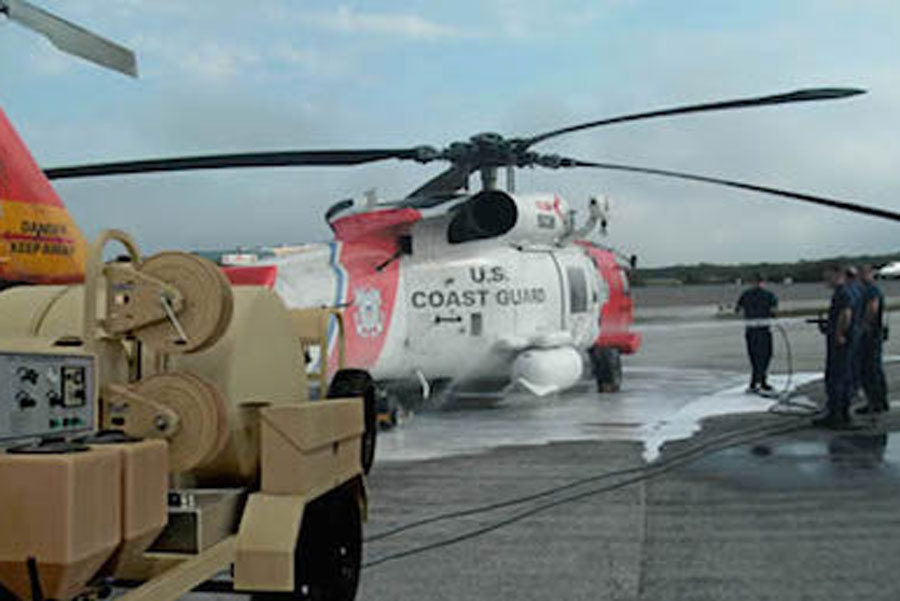 TAWS next to coast guard helicopter